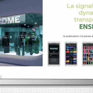 enseigne intérieure pilotée par smartphone