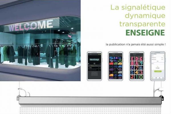 enseigne intérieure pilotée par smartphone