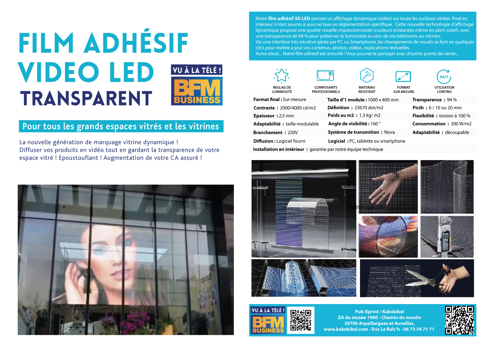 Film adhésif 3D LED (vu à la télé)