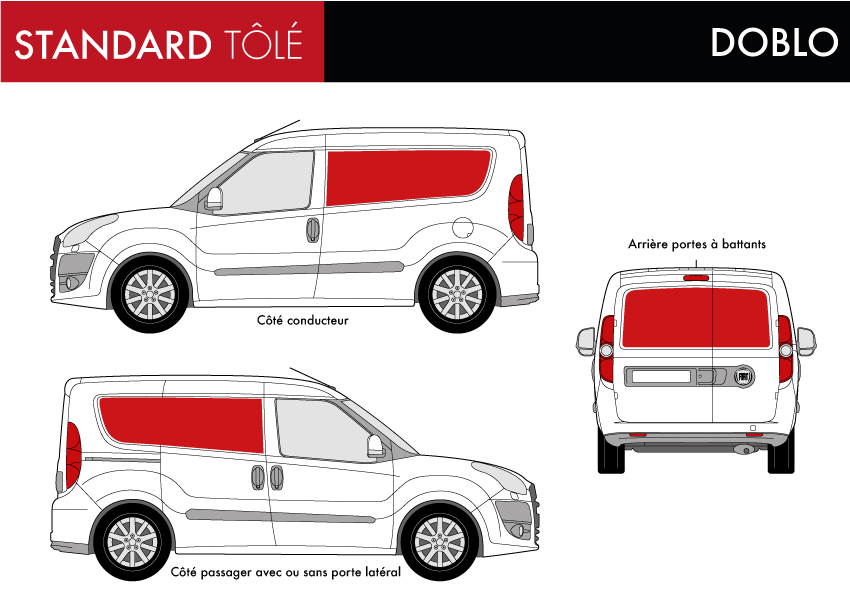 HABILLAGE TABLEAU DE BORD SILICONE- FIAT DOBLO après 2009 - 27 pièces