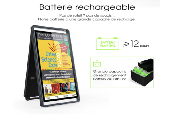 Chevalet vidéo extérieur double-face